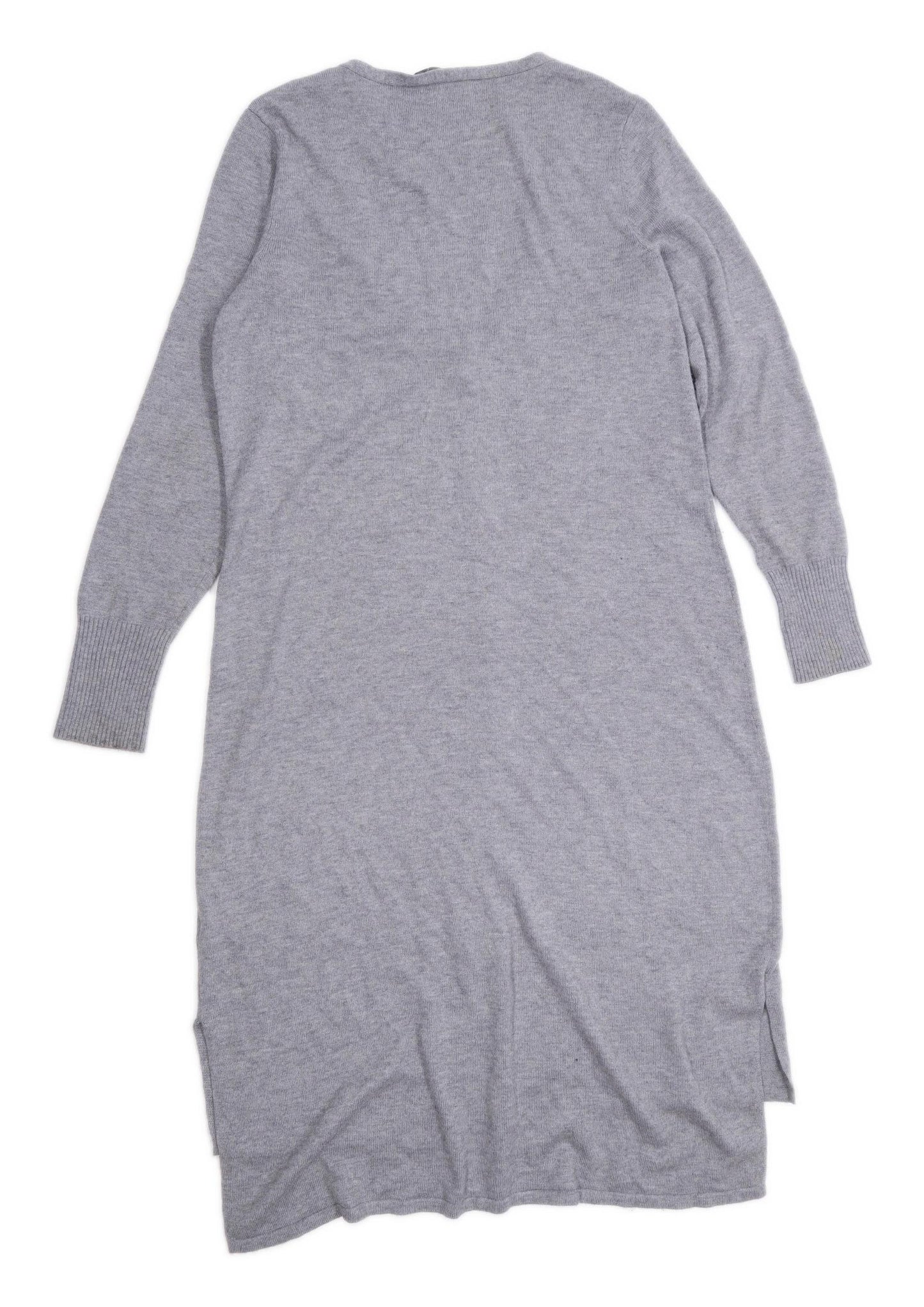 Halston Womens Size L Grey Cardigan (Regular)