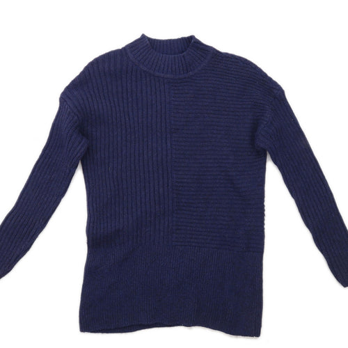 Atmosphere Womens Size 8 Striped Cotton Blend Blue Jumper (Regular)