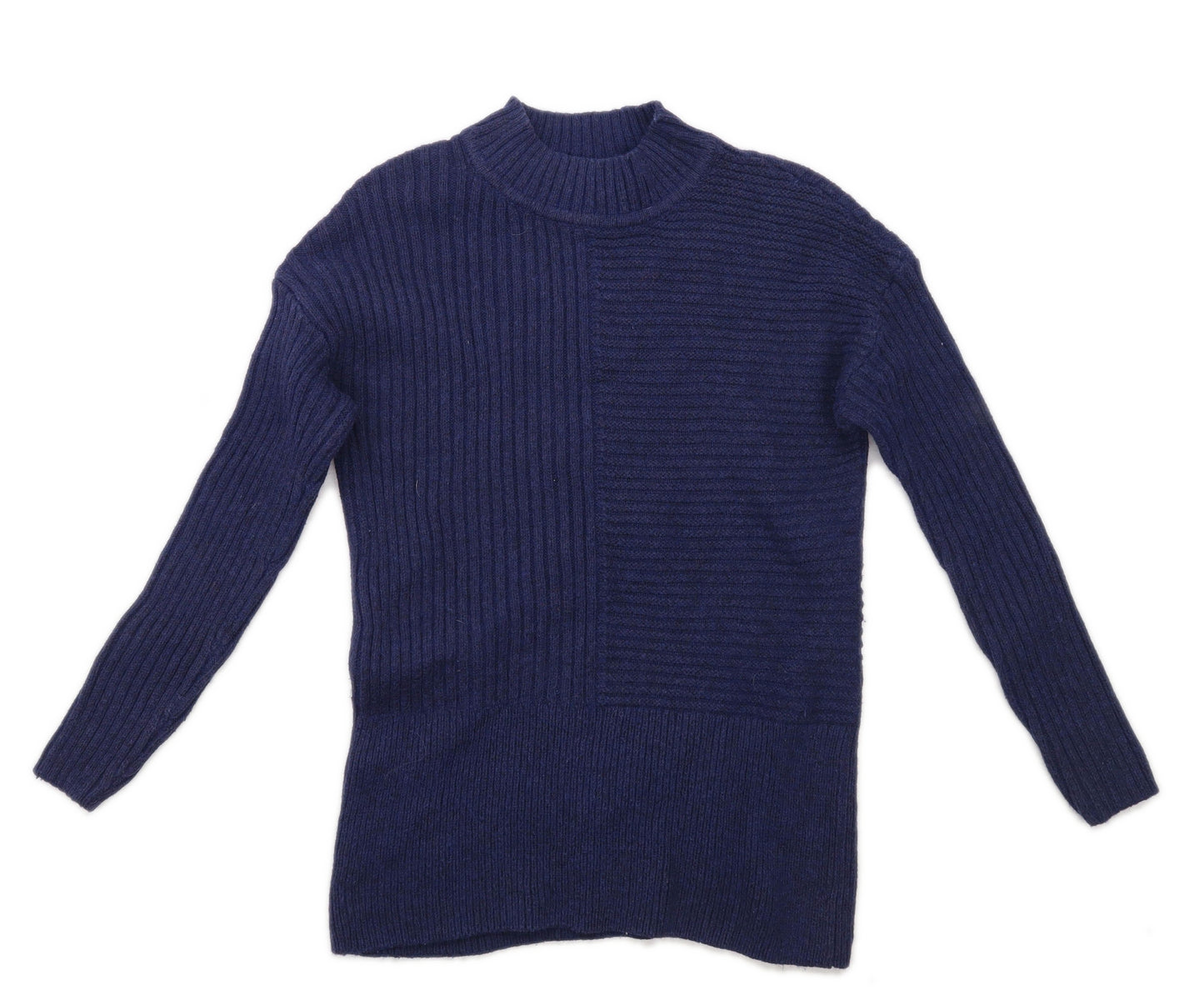 Atmosphere Womens Size 8 Striped Cotton Blend Blue Jumper (Regular)