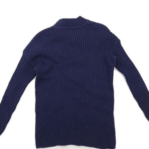 Atmosphere Womens Size 8 Striped Cotton Blend Blue Jumper (Regular)