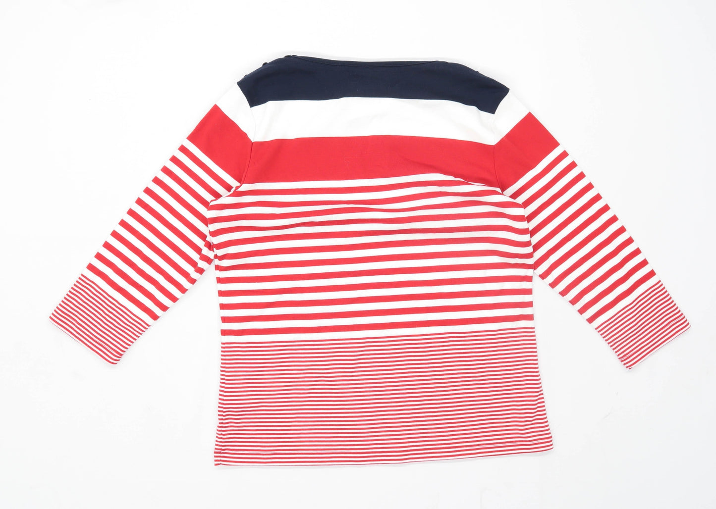 First Avenue Womens Size L Striped Polycotton Multi-Coloured Jumper (Regular)