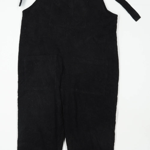 Womens Lucy & Yak Black Corduroy Dungarees Size W40/L26