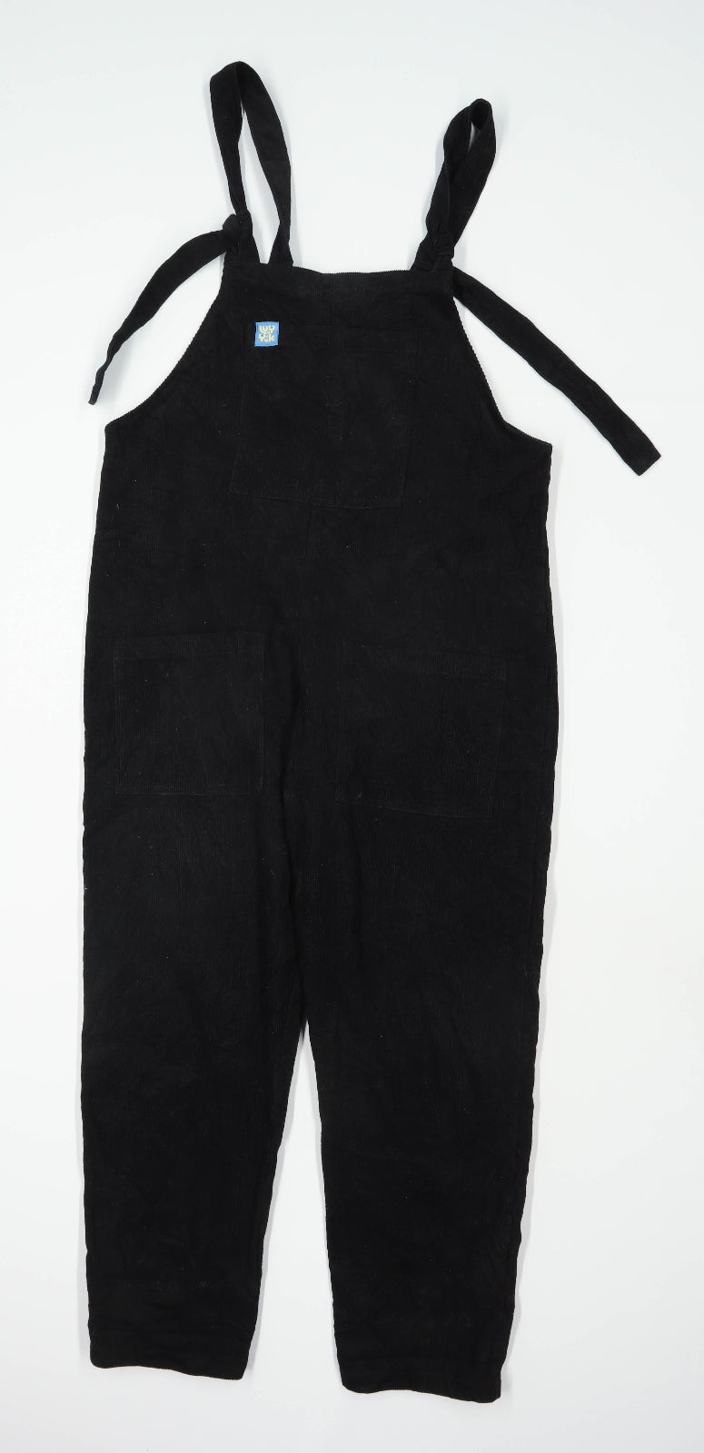 Womens Lucy & Yak Black Corduroy Dungarees Size W40/L26