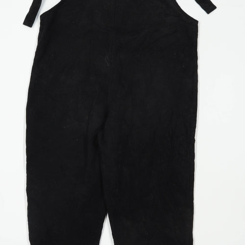 Womens Lucy & Yak Black Corduroy Dungarees Size W40/L26