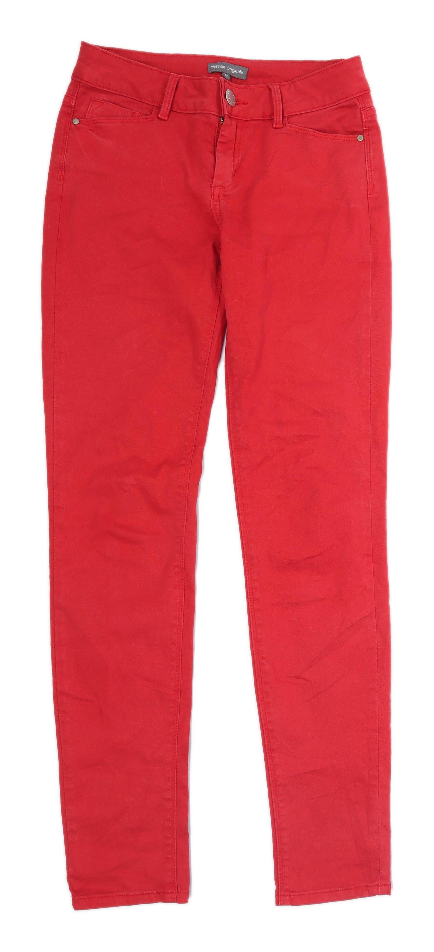 Womens Version Originale Red Denim Jeans Size W26/L30