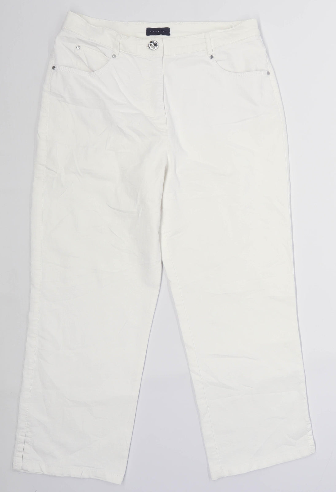 Womens Zaffiri White Denim Jeans Size 14/L23