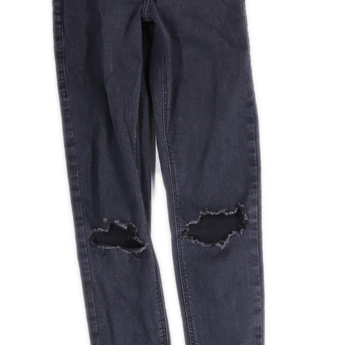 Womens Topshop Grey Denim Jeans Size W25/L28
