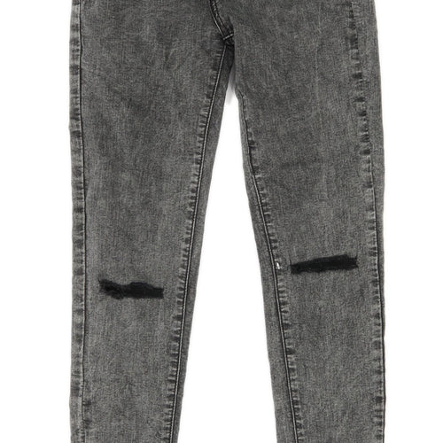 Womens Odica Black Cotton Blend Jeans Size W24/L28