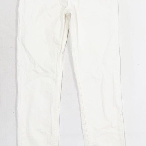 Womens Mango White Denim Jeans Size 8/L28