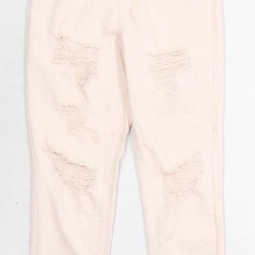 Womens New Look Peach Mom Denim Jeans Size 10/L25