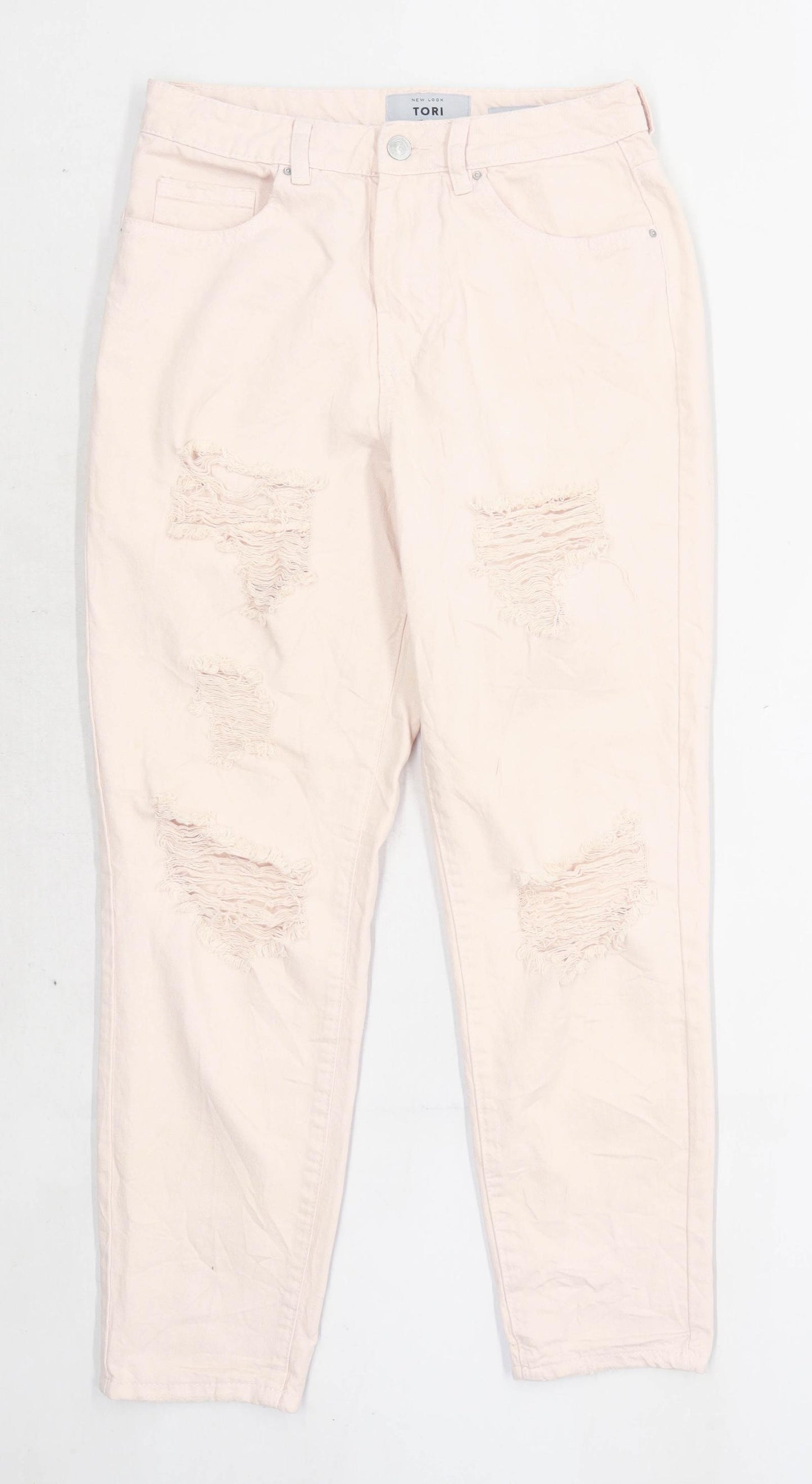 Womens New Look Peach Mom Denim Jeans Size 10/L25
