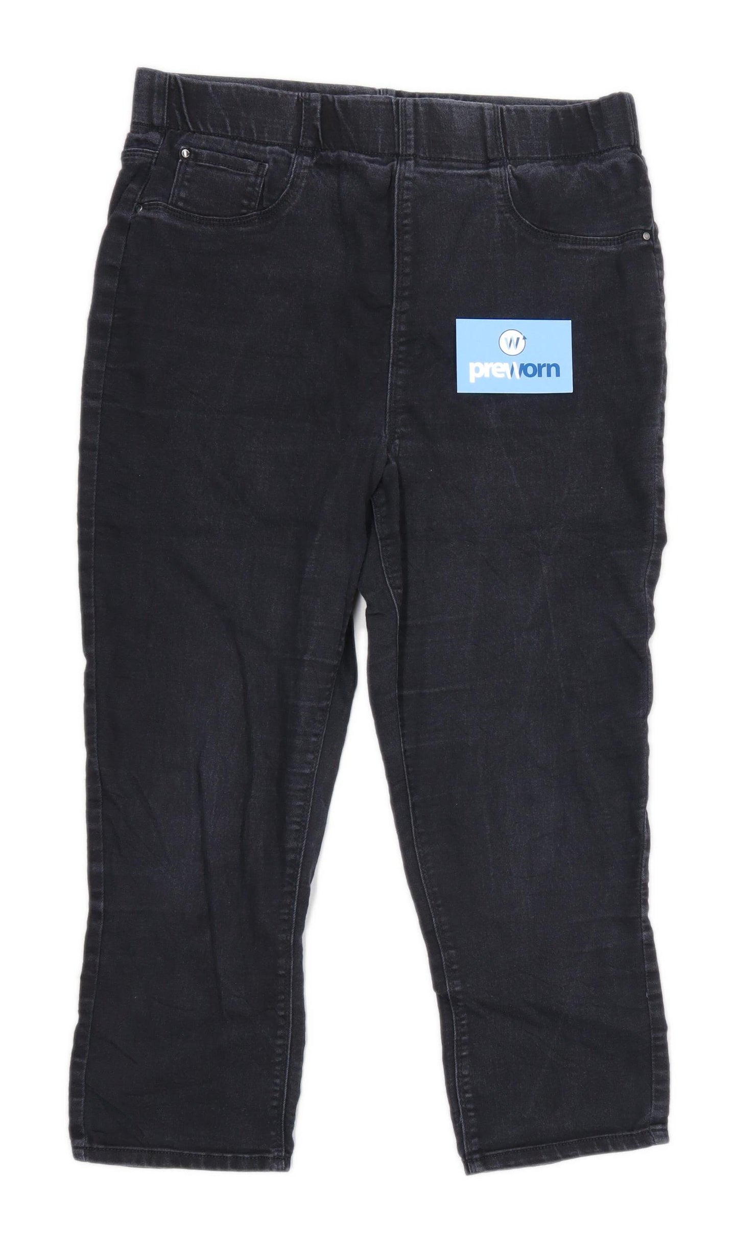 Womens Matalan Black Denim Jeggings Size 10/L20