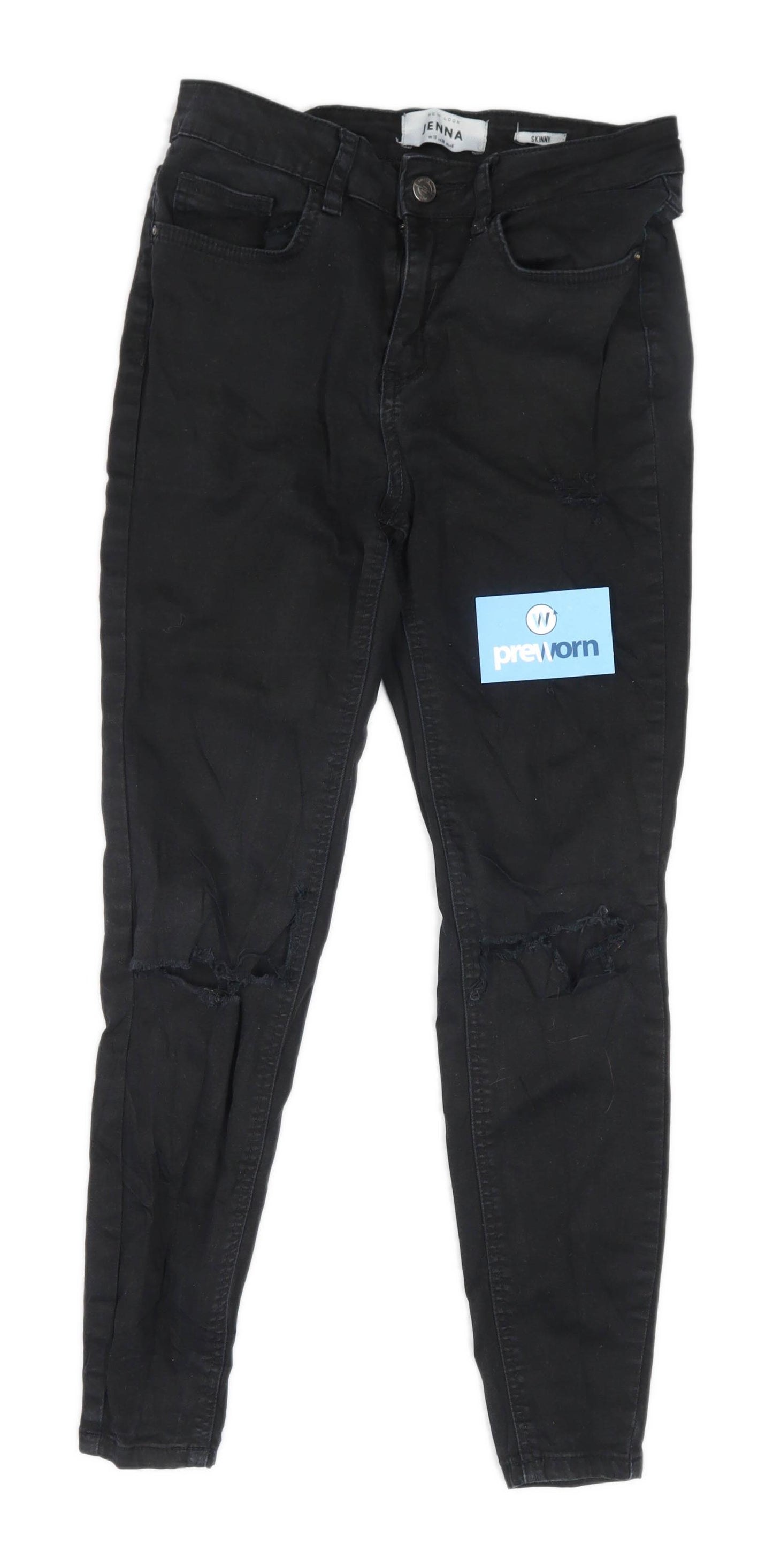 Womens New Look Black Denim Jeans Size 10/L32