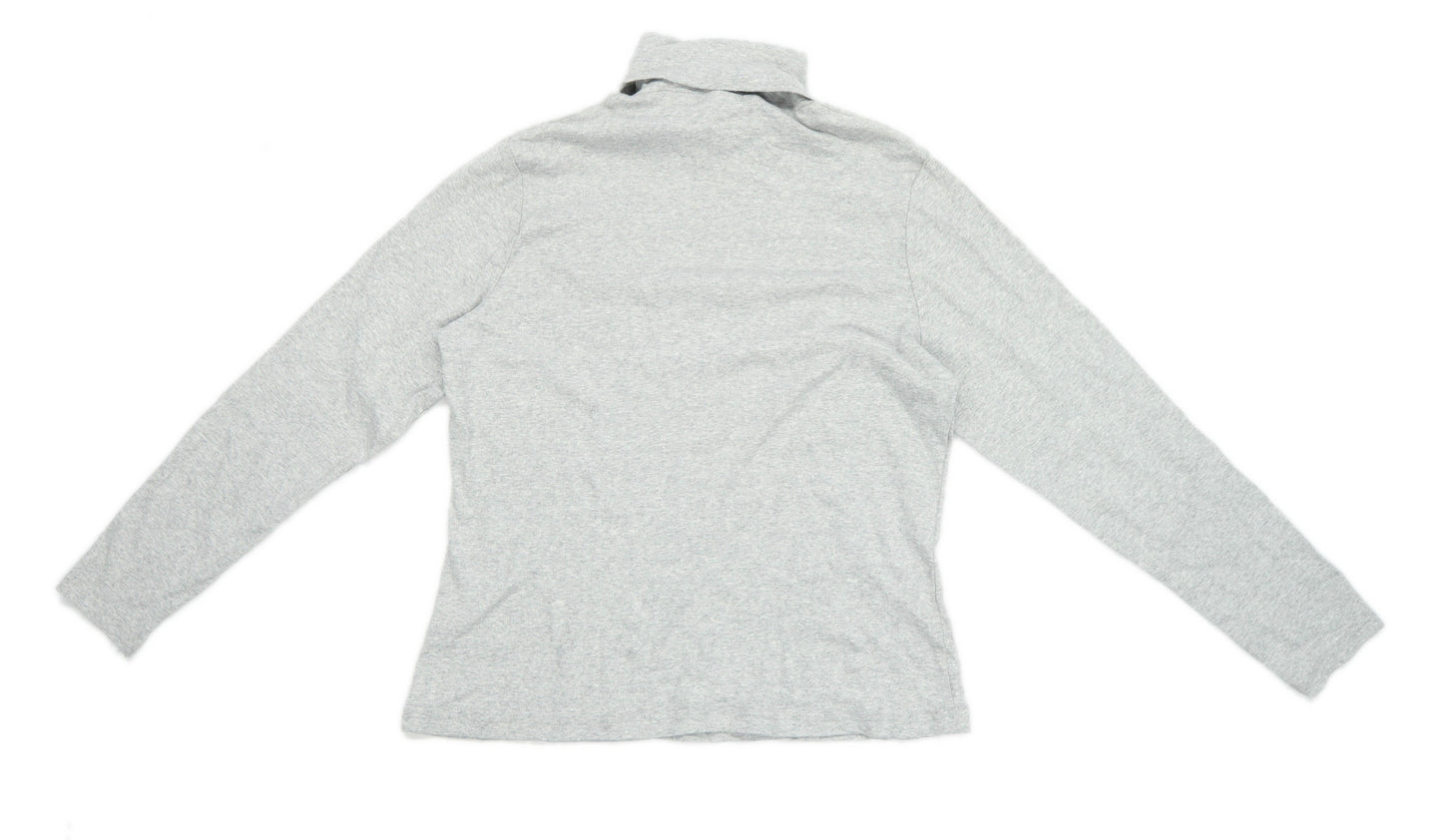 Text Womens Size XL Cotton Grey Top (Regular)