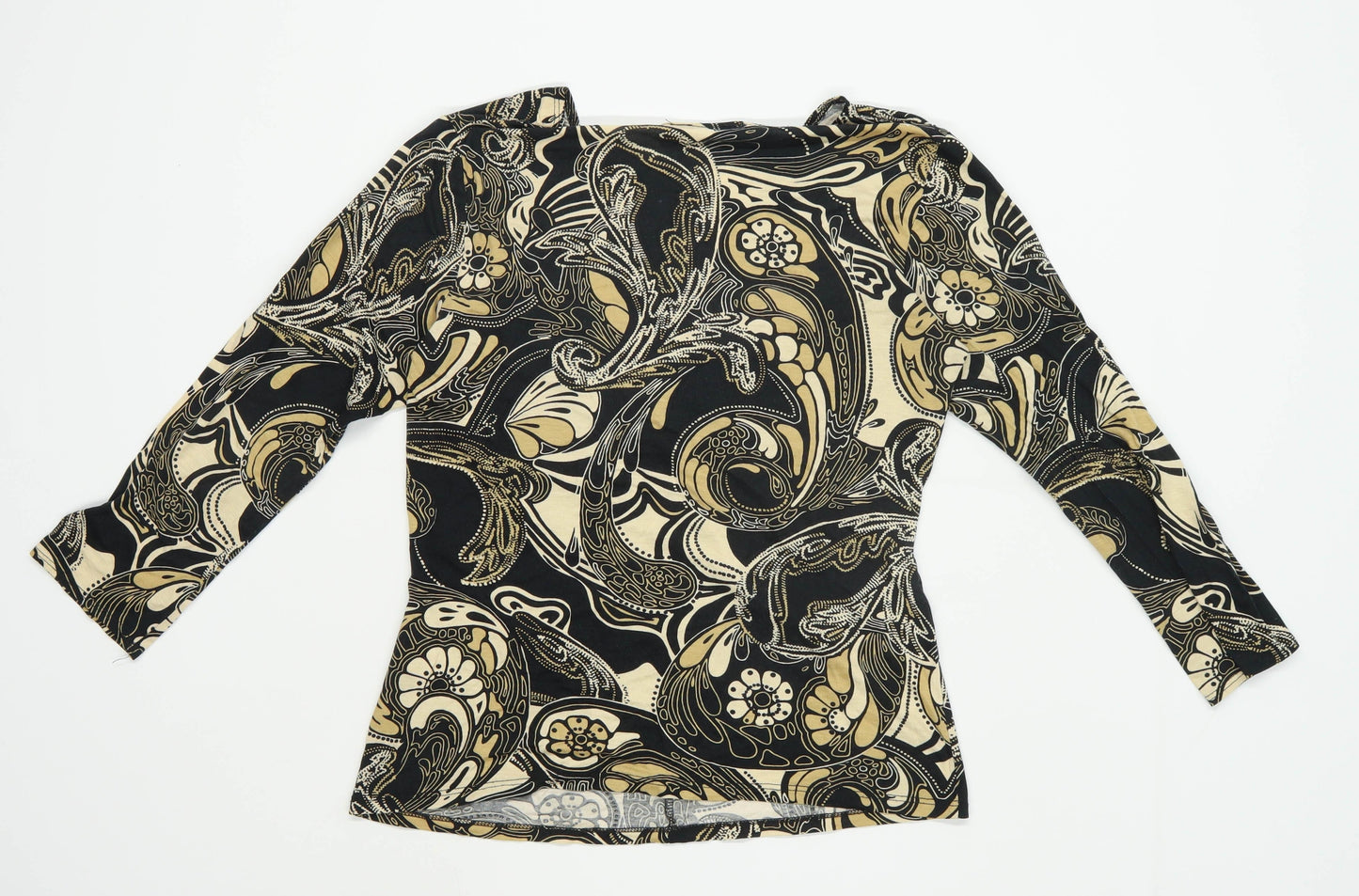 M&Co Womens Size 10 Paisley Multi-Coloured Top (Regular)