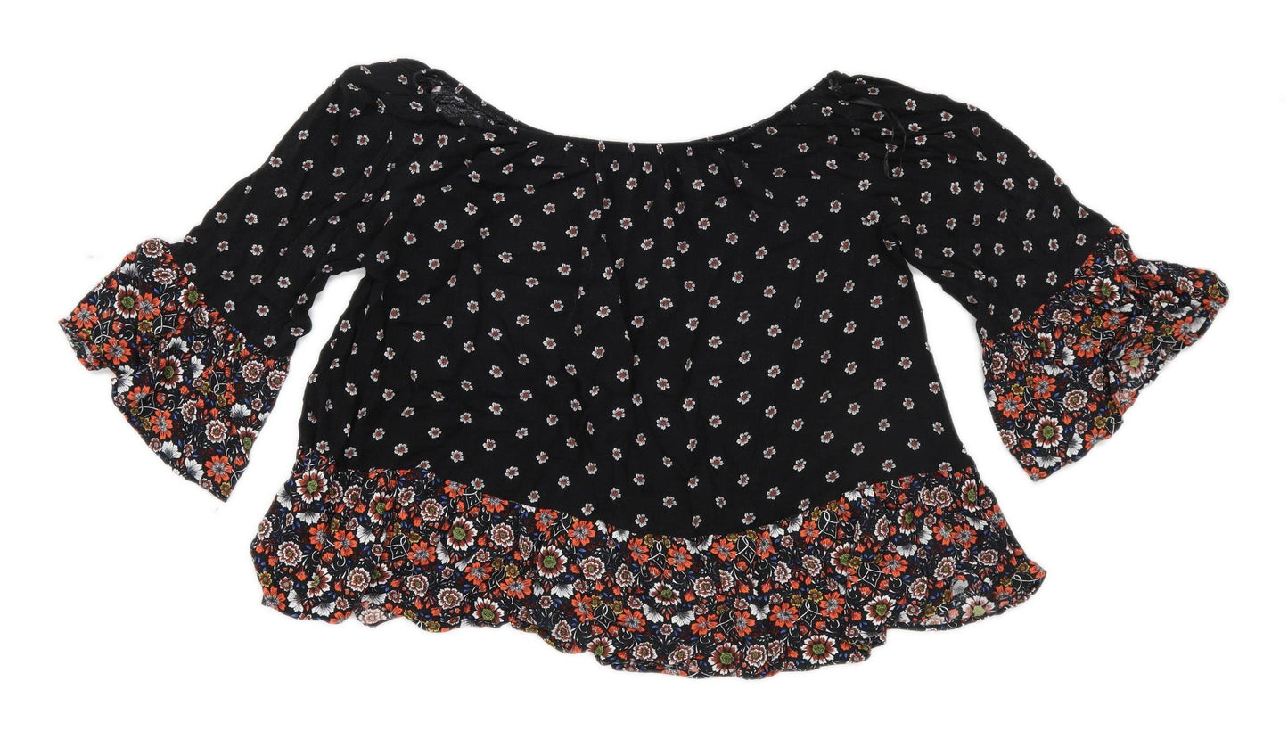 Papaya Womens Size M Floral Multi-Coloured Top (Regular)