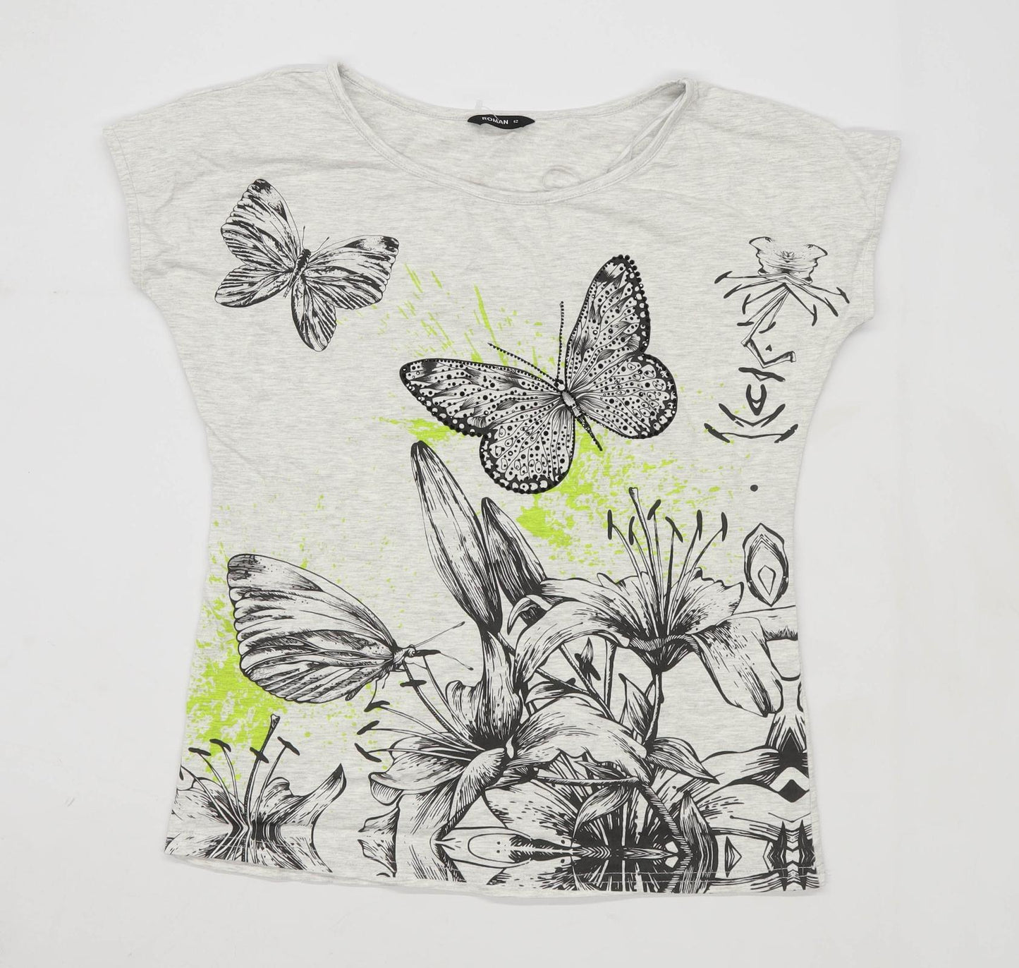 Roman Womens Size 12 Abstract Multi-Coloured Top (Regular)