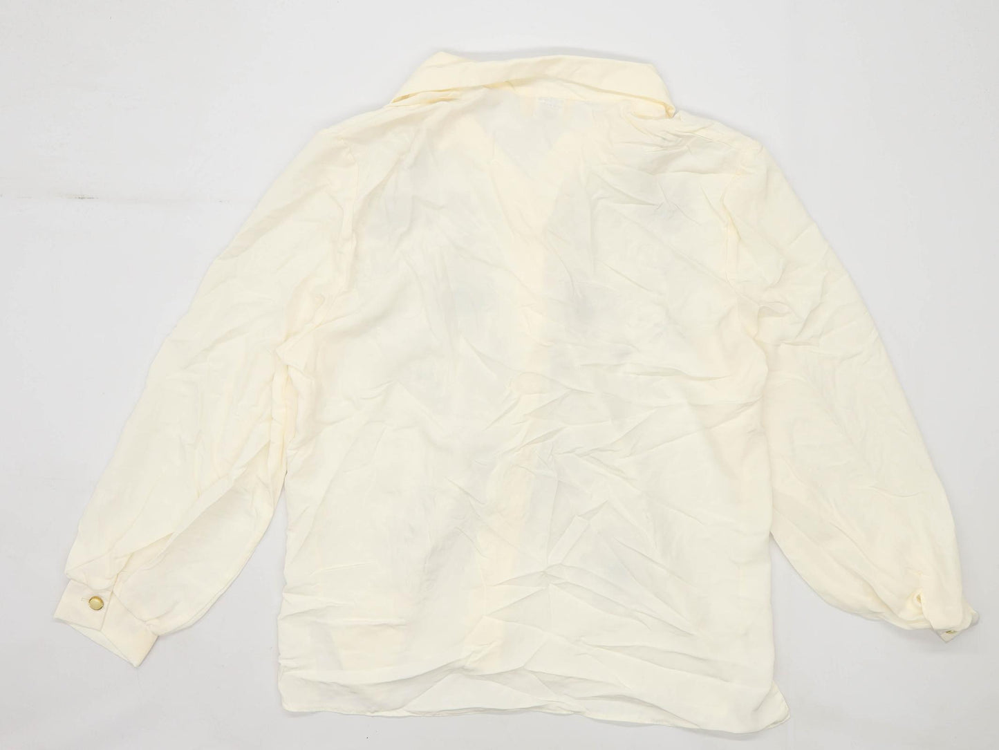 Vision Womens Size 16 Floral Cream Blouse (Regular)