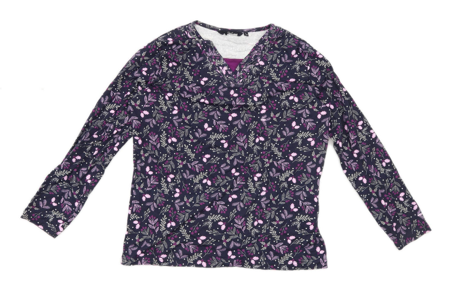 Isle Womens Size L Floral Cotton Multi-Coloured Top (Regular)