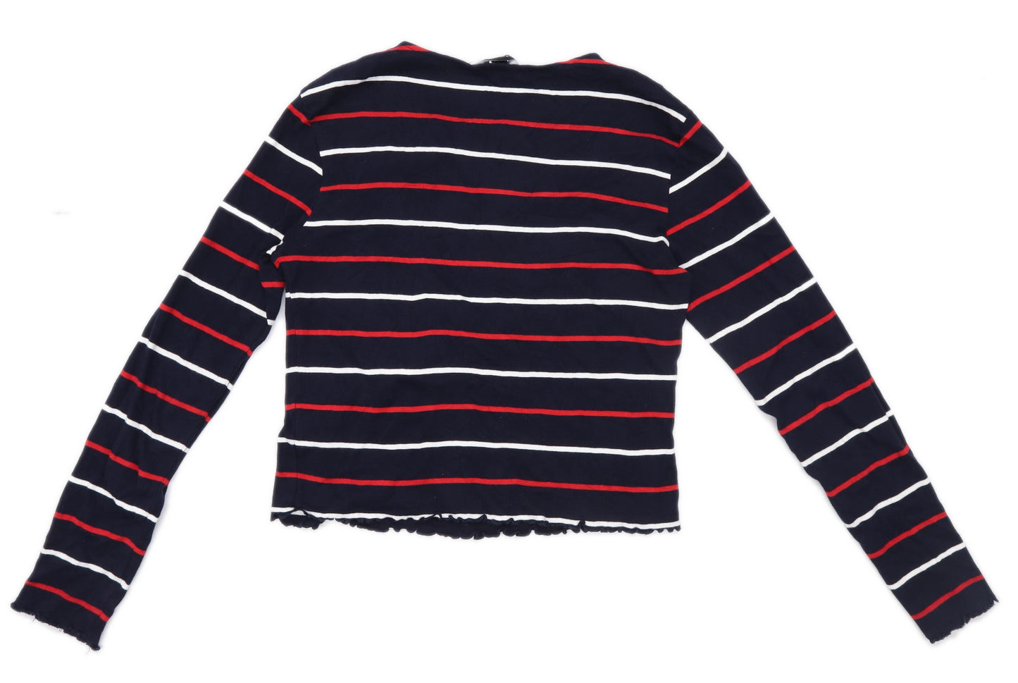 New Look Womens Size 18 Striped Cotton Multi-Coloured Top (Regular)