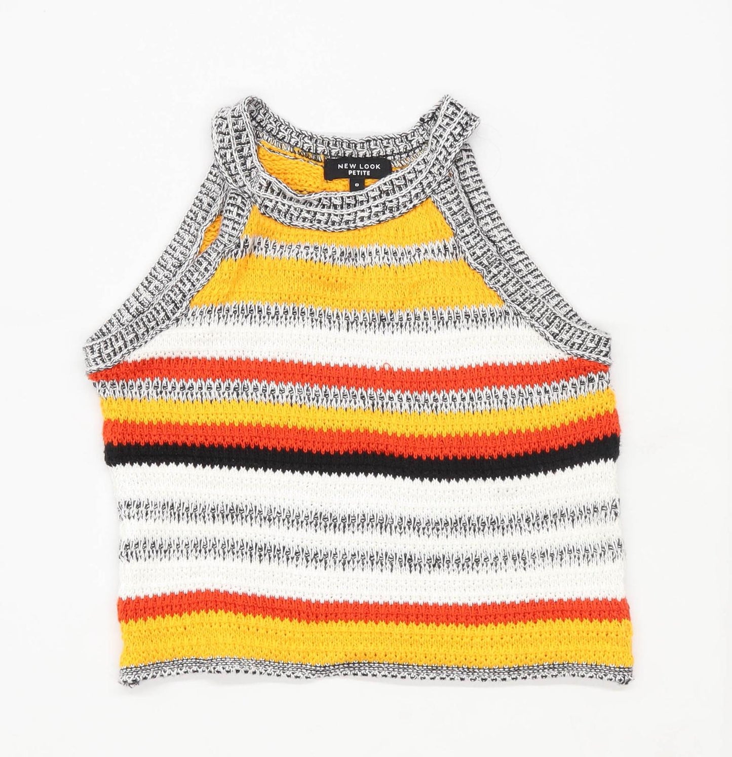 New Look Womens Size 8 Striped Multi-Coloured Top (Petite)