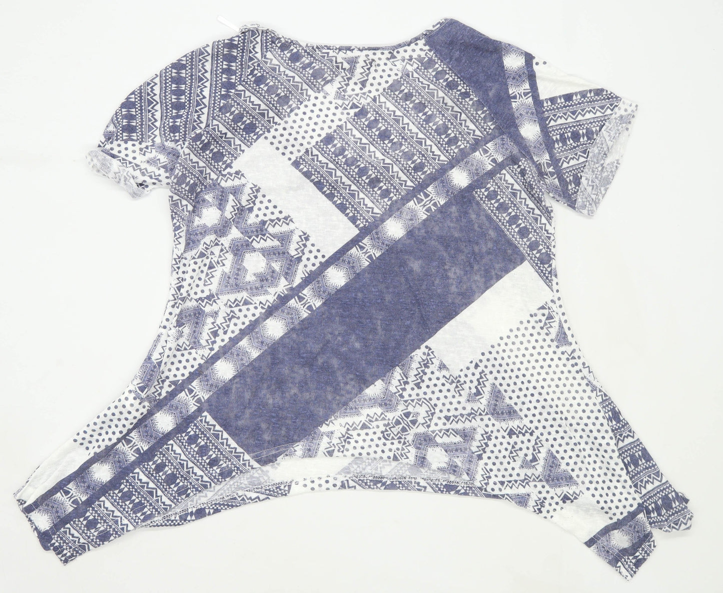 Next Womens Size 14 Abstract Blue Top (Regular)