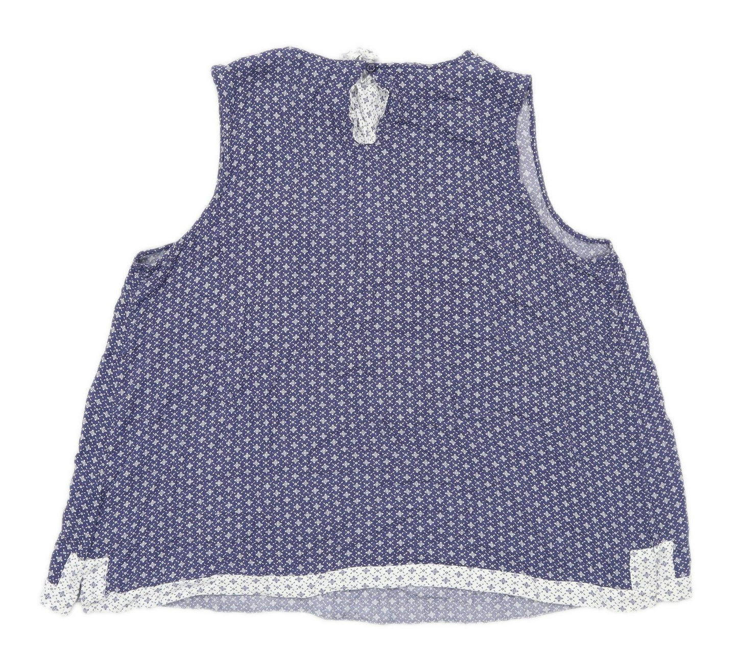 Next Womens Size 16 Abstract Blue Top (Regular)