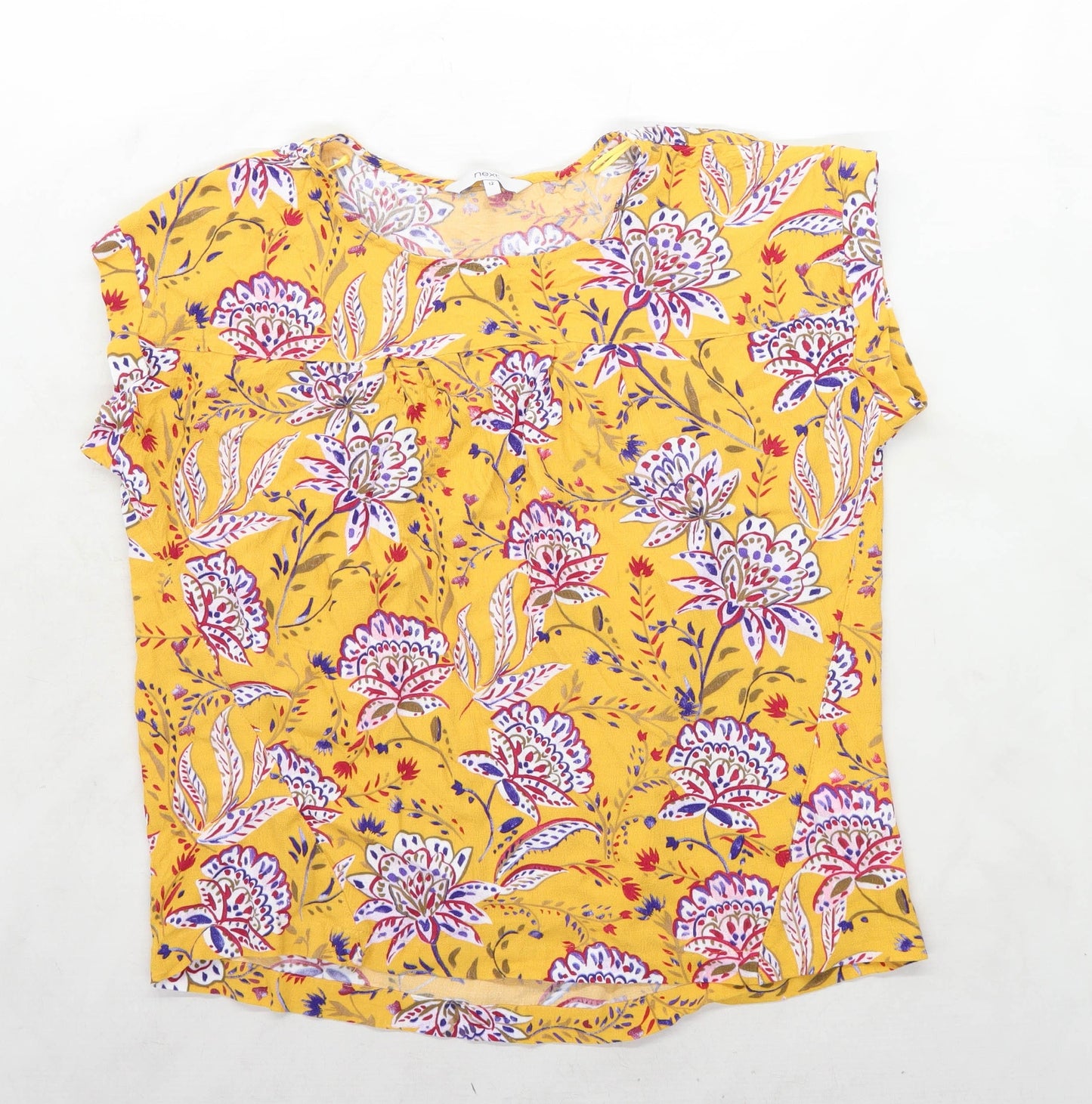 Next Womens Size 12 Yellow Top (Regular)
