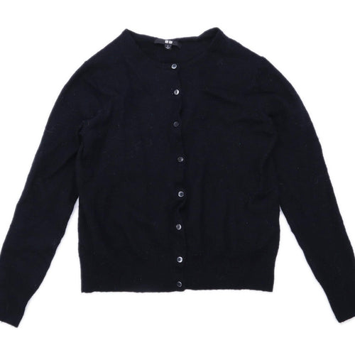 Uniqlo Womens Size S Wool Black Cardigan (Regular)