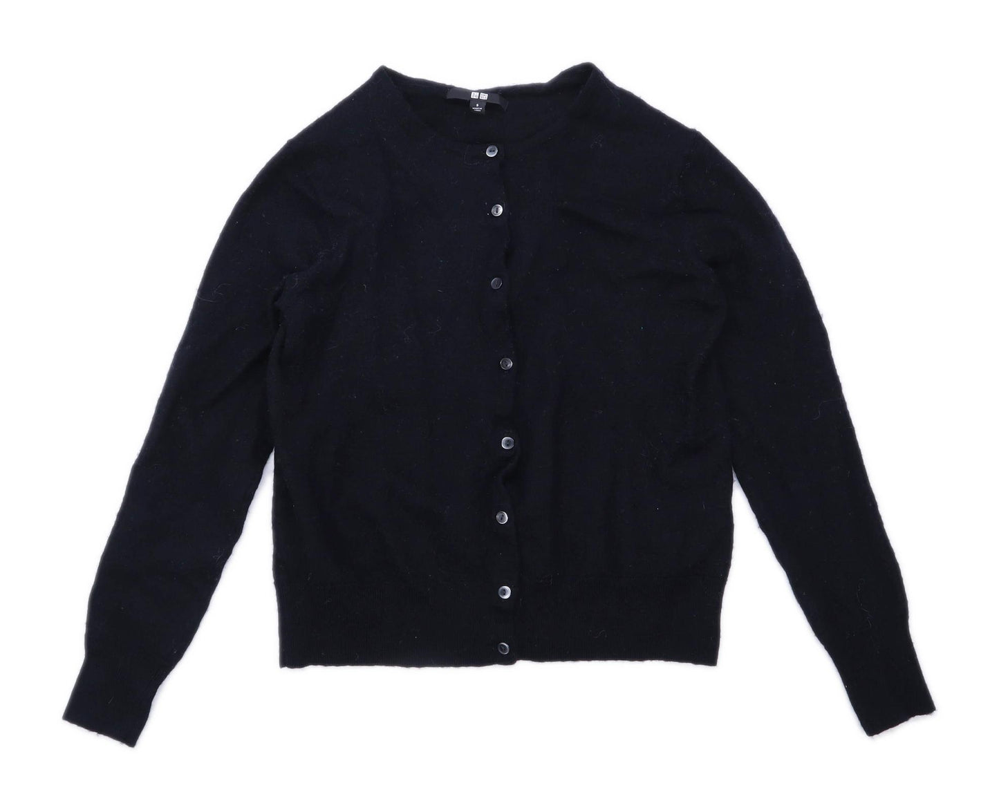 Uniqlo Womens Size S Wool Black Cardigan (Regular)