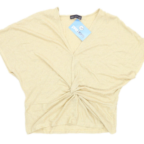 Marks & Spencer Womens Size 16 Gold Top (Regular)