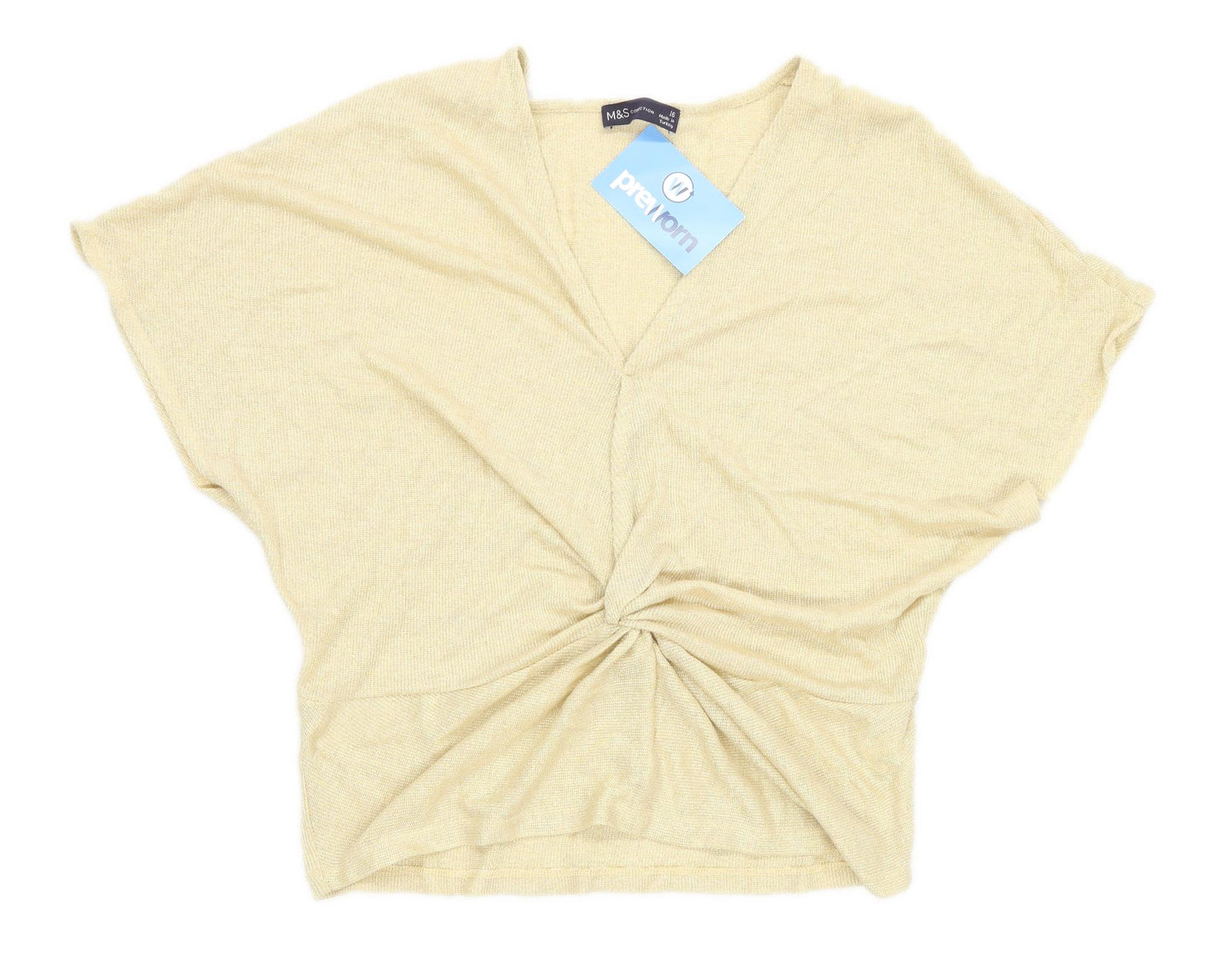 Marks & Spencer Womens Size 16 Gold Top (Regular)