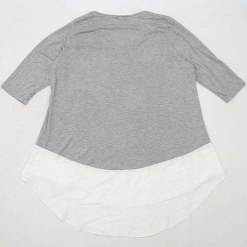 Marina Kaneva Womens Size 18 Grey Top (Regular)