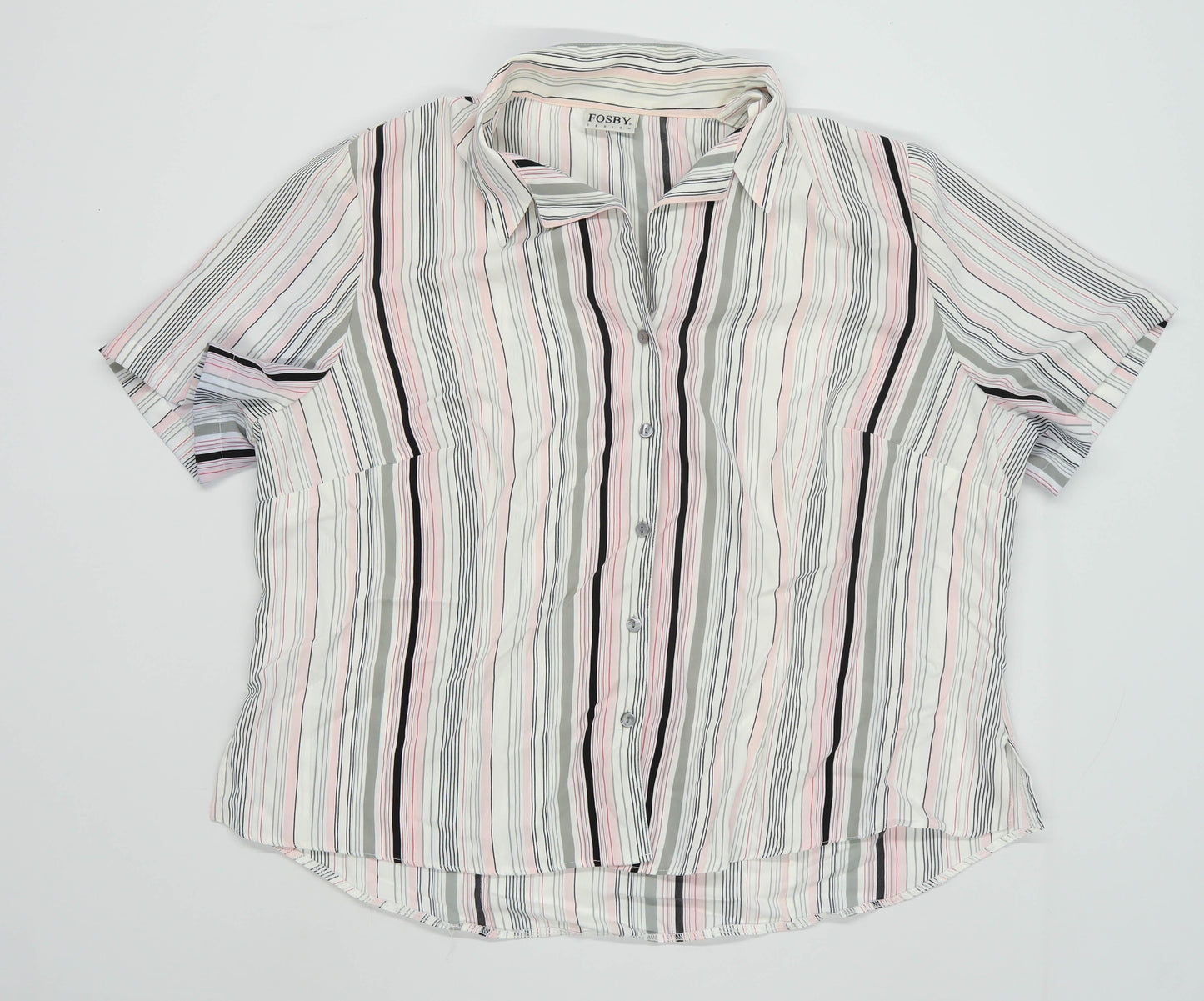 Fosby Womens Size 20 Striped Multi-Coloured Shirt (Regular)