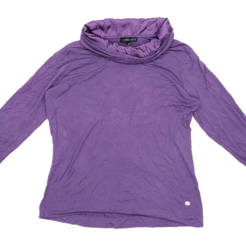 Passport Womens Size 14 Modal Blend Cowl Neck Purple Top (Regular)