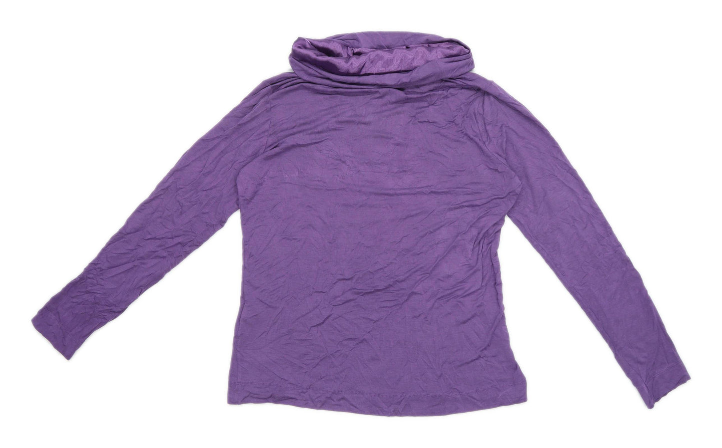 Passport Womens Size 14 Modal Blend Cowl Neck Purple Top (Regular)