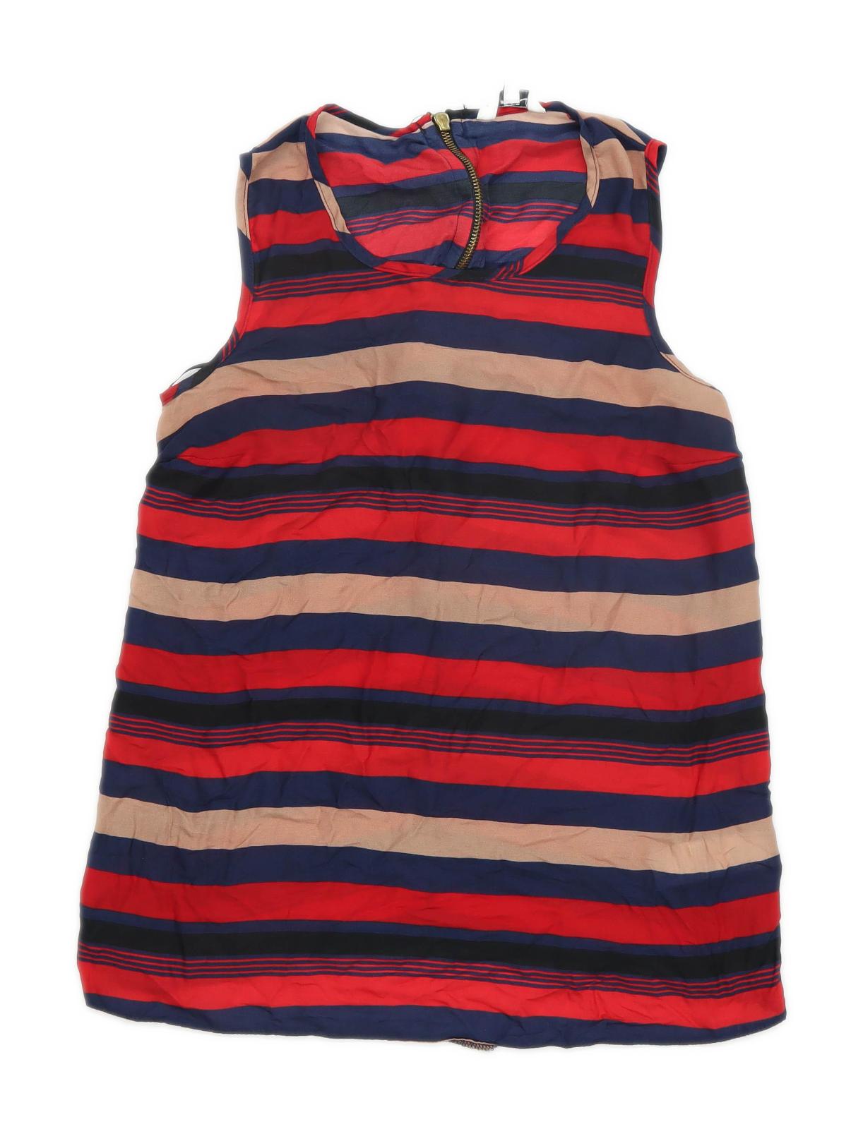 New Look Womens Size 8 Striped Multi-Coloured Top (Regular)