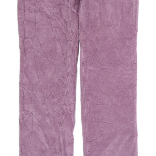Womens United Colors Of Benetton Purple Corduroy Trousers Size 8/L30