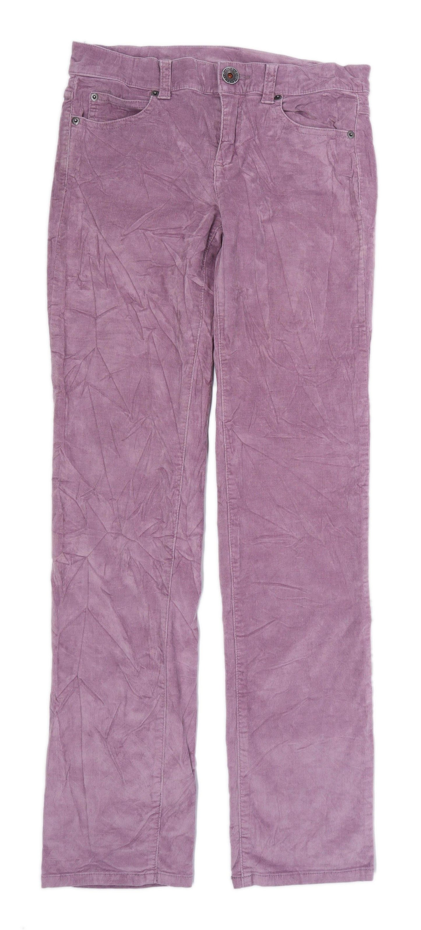 Womens United Colors Of Benetton Purple Corduroy Trousers Size 8/L30