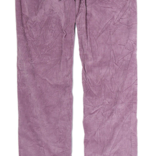 Womens United Colors Of Benetton Purple Corduroy Trousers Size 8/L30