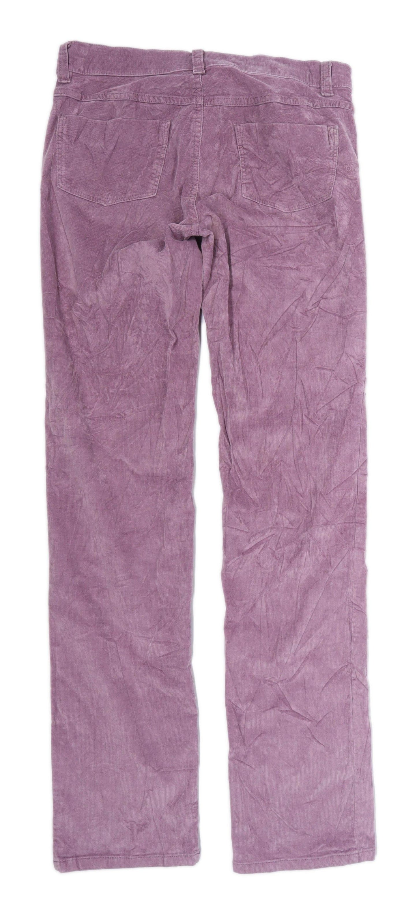 Womens United Colors Of Benetton Purple Corduroy Trousers Size 8/L30