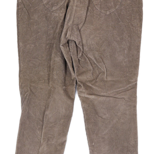 Womens Classic Brown Cord Trousers Size 24/L31