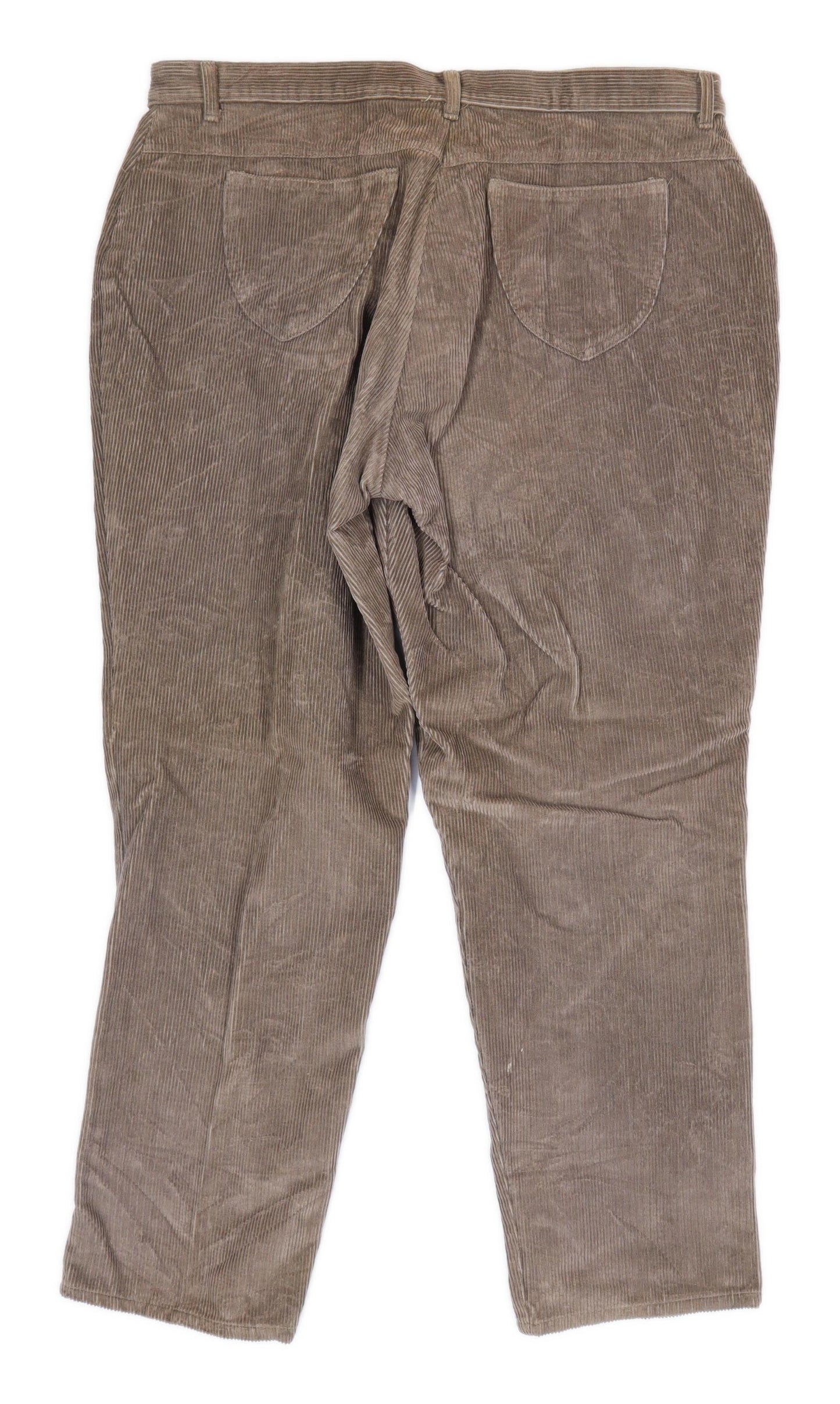 Womens Classic Brown Cord Trousers Size 24/L31