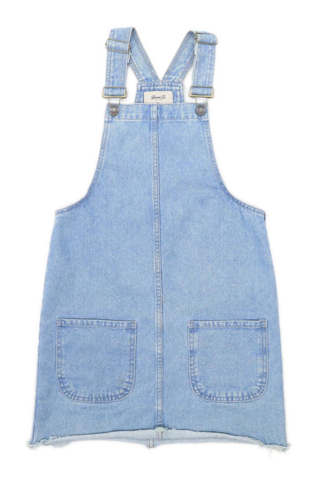 Denim Co Womens Size 4 Denim Strappy Blue Dungaree Dress (Regular)