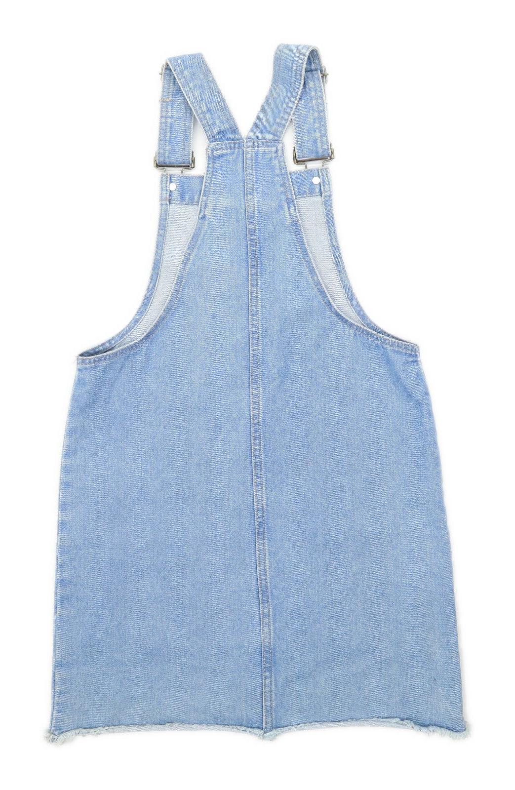 Denim Co Womens Size 4 Denim Strappy Blue Dungaree Dress (Regular)