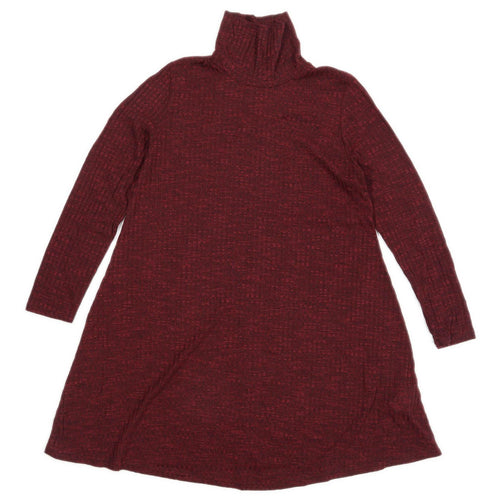New Look Womens Size 14 Burgundy Dress (Regular)