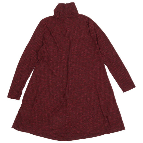 New Look Womens Size 14 Burgundy Dress (Regular)