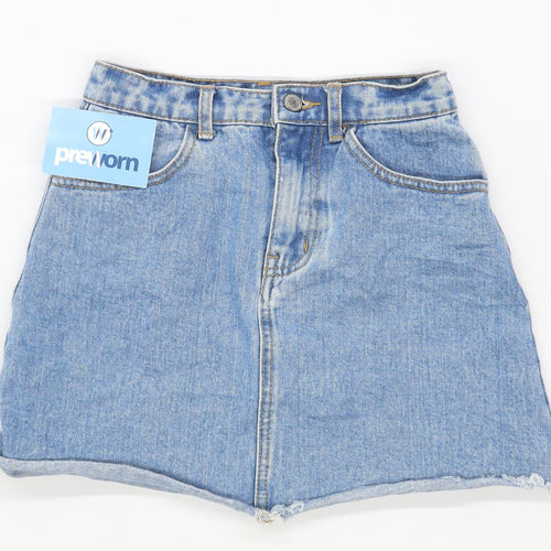 Preworn Womens Size XS Denim Blue Skirt (Regular)