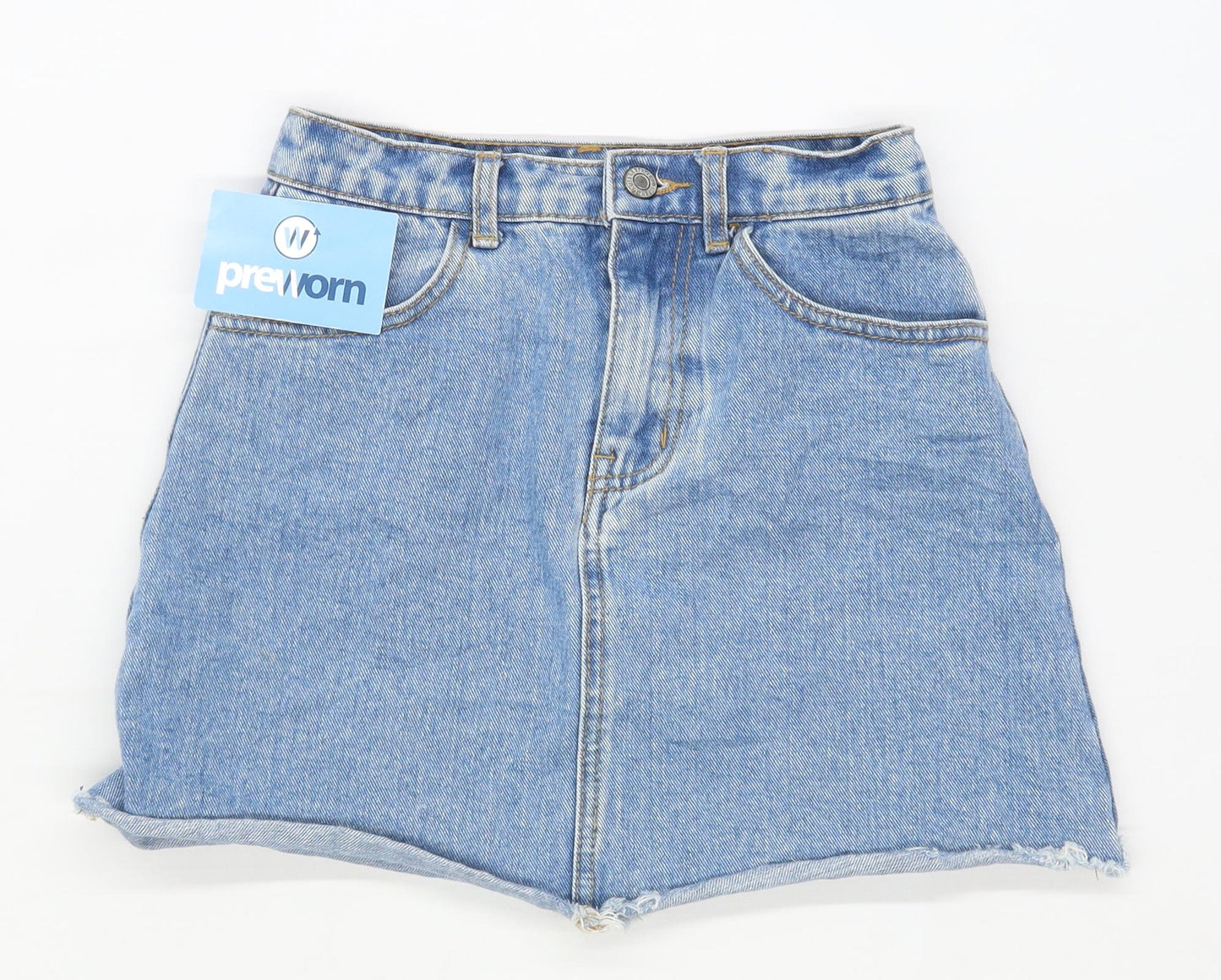 Preworn Womens Size XS Denim Blue Skirt (Regular)