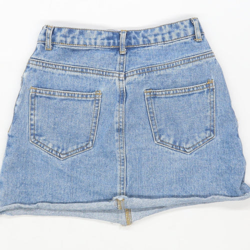 Preworn Womens Size XS Denim Blue Skirt (Regular)